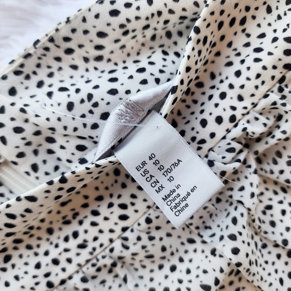 H&M Black and White Spotted Tiered Maxi Skirt - Picture 4 of 6